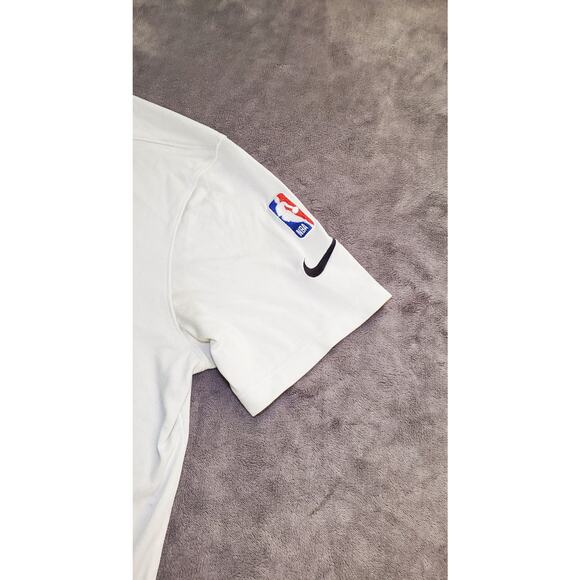 Nike Men's Sz M NBA Los Angeles Clippers Coaches Polo Short Sleeve White C15-8 - Picture 4 of 9